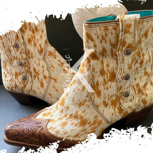 MYRA WESTRO WESTERN HAND-TOOLED BOOTIES - Picture 11 of 16